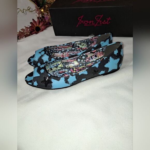 NIB Iron Fist Rayplay Peep Toe Flat - Picture 2 of 12